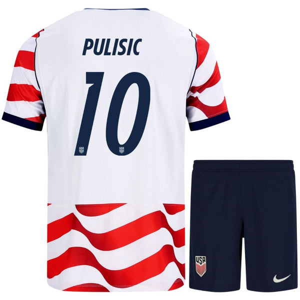 Maillot USA Pulisic Coupe du Monde 2026 2027 Pas Cher Maillot Kit Enfant - 90+3 - Maillot de Foot Pas Cher