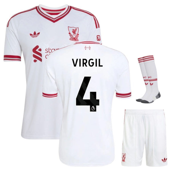 Maillot Liverpool Virgil 2026 2027 Pas Cher Maillot Kit Enfant - 90+3 - Maillot de Foot Pas Cher