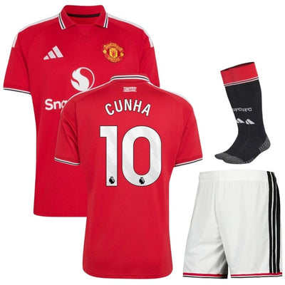 Kit Enfant Manchester United Cunha 2026 2027 Pas Cher - 90+3 | Maillot de Foot Enfant Pas Cher 2026 2027