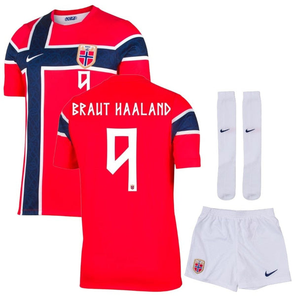 Maillot Norvege Braut Haaland 2026 2027 Pas Cher Maillot Kit Enfant - 90+3 - Maillot de Foot Pas Cher