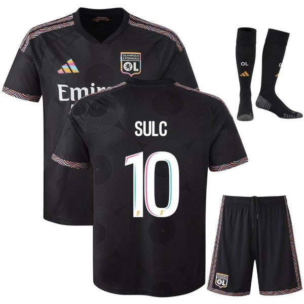 Maillot Lyon OL Sulc 2026 2027 Pas Cher Maillot Kit Enfant - 90+3 - Maillot de Foot Pas Cher