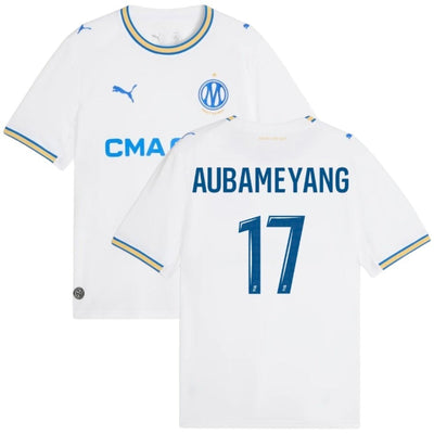 Maillot Marseille OM Aubameyang Domicile Homme 2026 2027 Pas Cher - 90+3 | Maillot de Foot Pas Cher 2026 2027