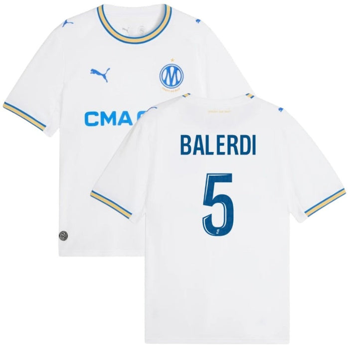 Maillot Marseille OM Balerdi Domicile Homme 2026 2027 Pas Cher - 90+3 | Maillot de Foot Pas Cher 2026 2027