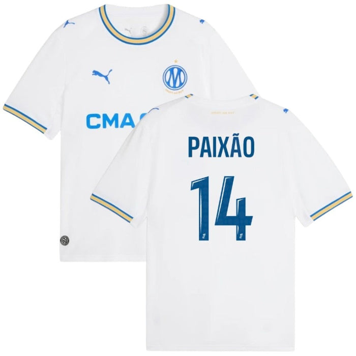 Maillot Marseille OM Paixao Domicile Homme 2026 2027 Pas Cher - 90+3 | Maillot de Foot Pas Cher 2026 2027