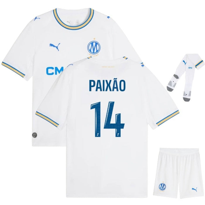 Kit Enfant Marseille OM Paixao 2026 2027 Pas Cher - 90+3 | Maillot de Foot Enfant Pas Cher 2026 2027