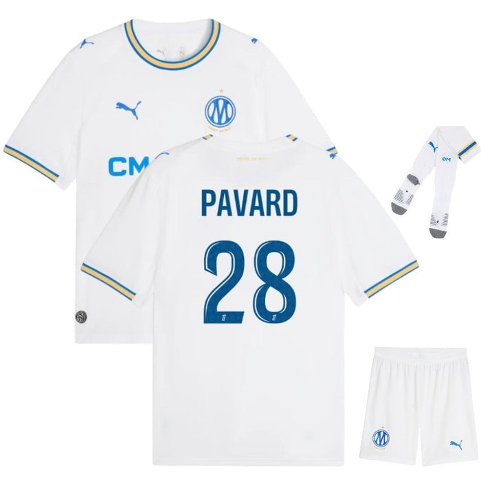 Kit Enfant Marseille OM Pavard 2026 2027 Pas Cher - 90+3 | Maillot de Foot Enfant Pas Cher 2026 2027