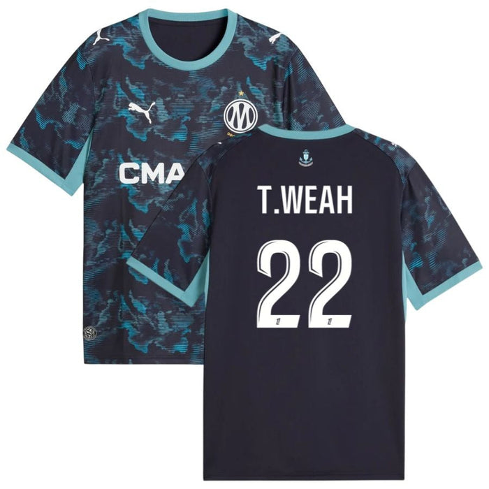 Maillot Marseille OM Weah Extérieur Homme 2026 2027 Pas Cher - 90+3 | Maillot de Foot Pas Cher 2026 2027