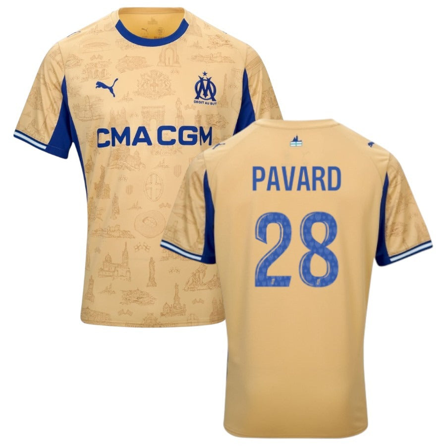 Maillot Marseille 2026 2027 Pas Cher Maillot Homme - 90+3 - Maillot de Foot Pas Cher