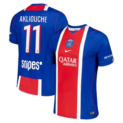 Maillot PSG Akliouche Domicile Homme 2026 2027 Pas Cher - 90+3 | Maillot de Foot Pas Cher 2026 2027