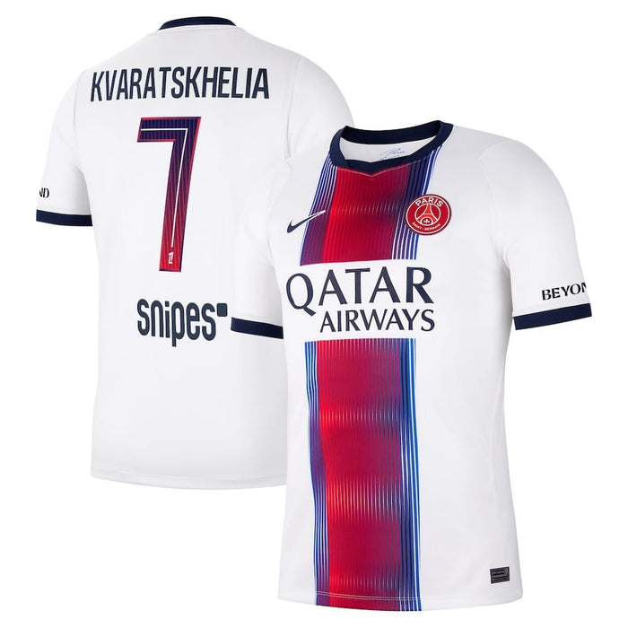 Maillot PSG Kvaratskhelia Extérieur Homme 2026 2027 Pas Cher - 90+3 | Maillot de Foot Pas Cher 2026 2027