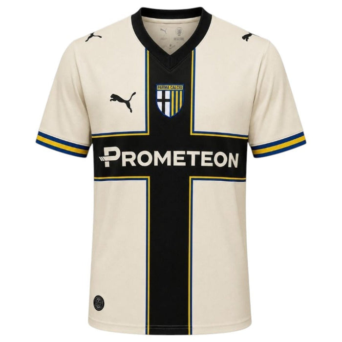 Maillot Parme Calcio 1913 Domicile Homme 2026 2027 Pas Cher - 90+3 | Maillot de Foot Pas Cher 2026 2027