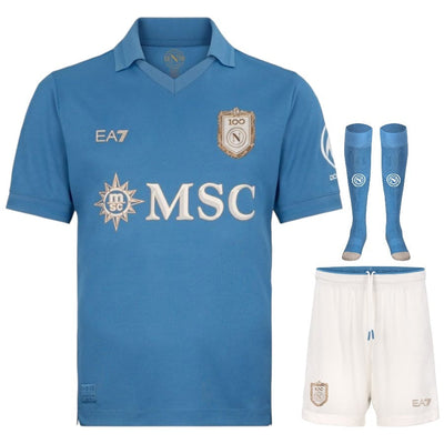 Kit Enfant Naples 2026 2027 Pas Cher - 90+3 | Maillot de Foot Enfant Pas Cher 2026 2027