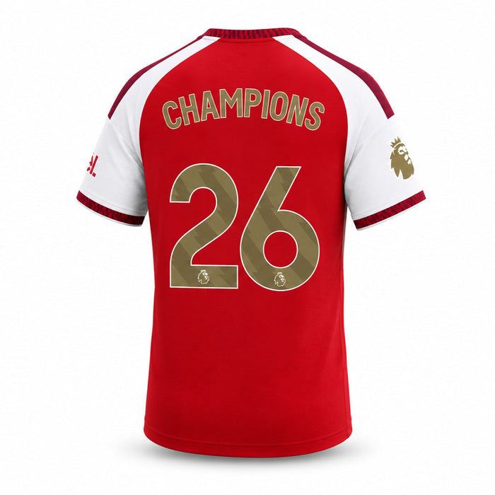 Maillot Arsenal Domicile Homme Champion saison 2025/2026 Pas Cher - 90+3 | Maillot de Foot Pas Cher 2026 2027