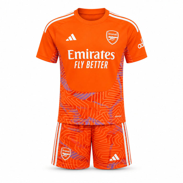 Kit Enfant Arsenal Gardien Orange 2026 2027 Pas Cher - 90+3 | Maillot de Foot Enfant Pas Cher 2026 2027