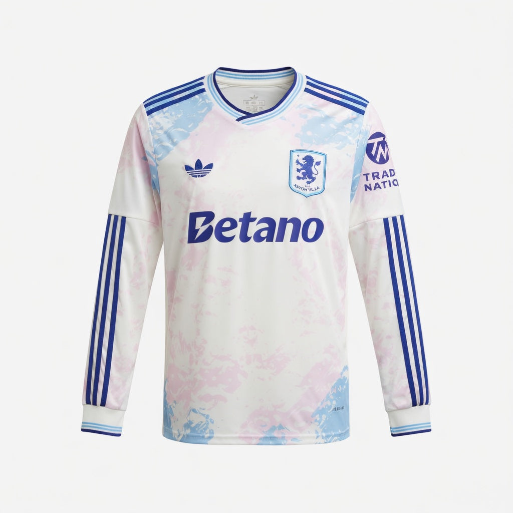 Maillot Aston Villa 2026 2027 Pas Cher Maillot Manche Longue - 90+3 - Maillot de Foot Pas Cher